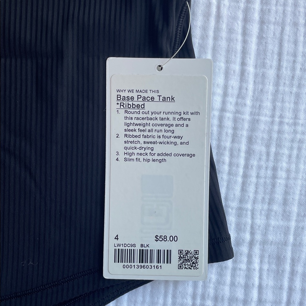 Women’s Lululemon Base Pace Tank Ribbed - Picture 3 of 4